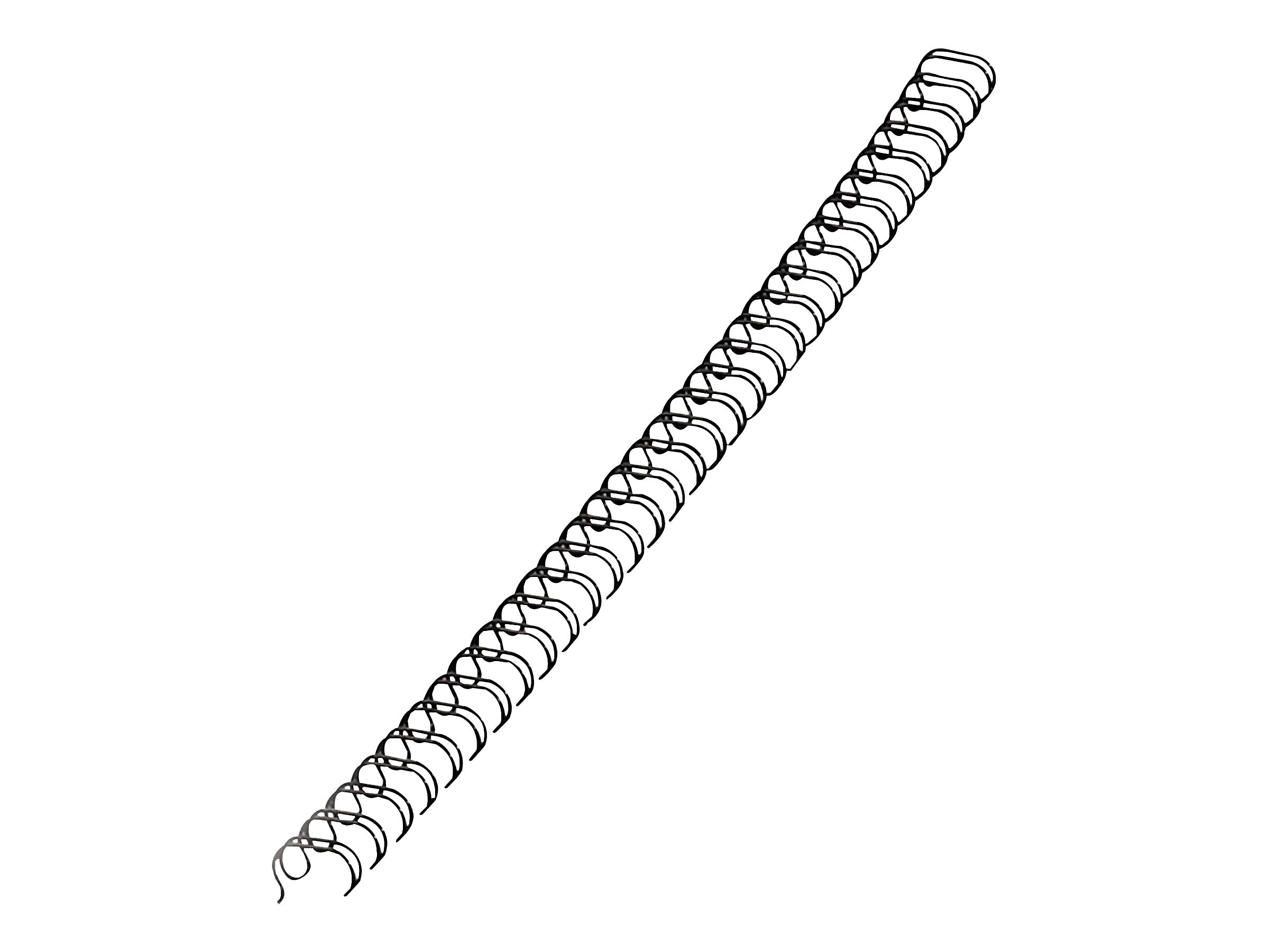 Fellowes 1/2" Metal Wire Binding Spine, 100 Sheet Capacity, Black, 25/Pack (5255401)