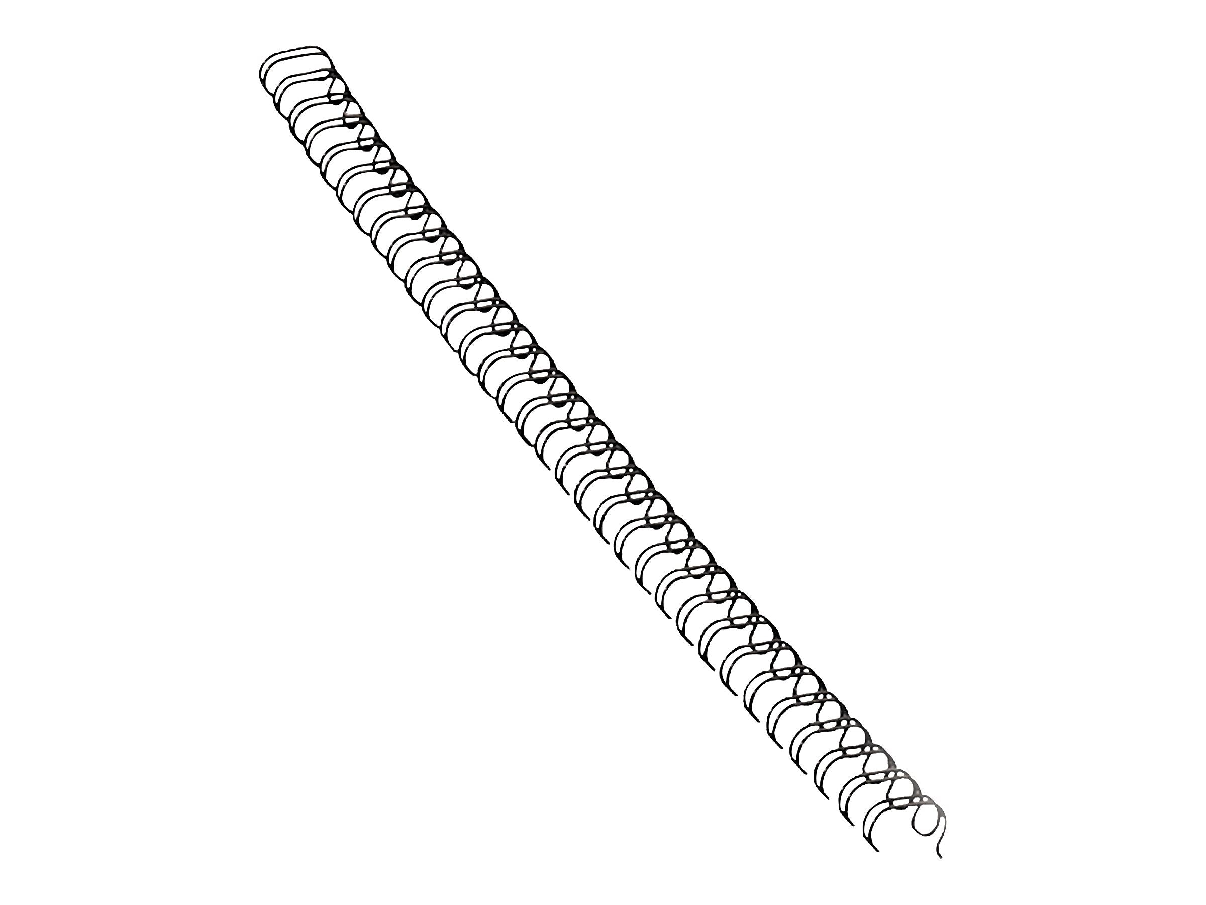 Fellowes 1/2" Metal Wire Binding Spine, 100 Sheet Capacity, Black, 25/Pack (5255401)