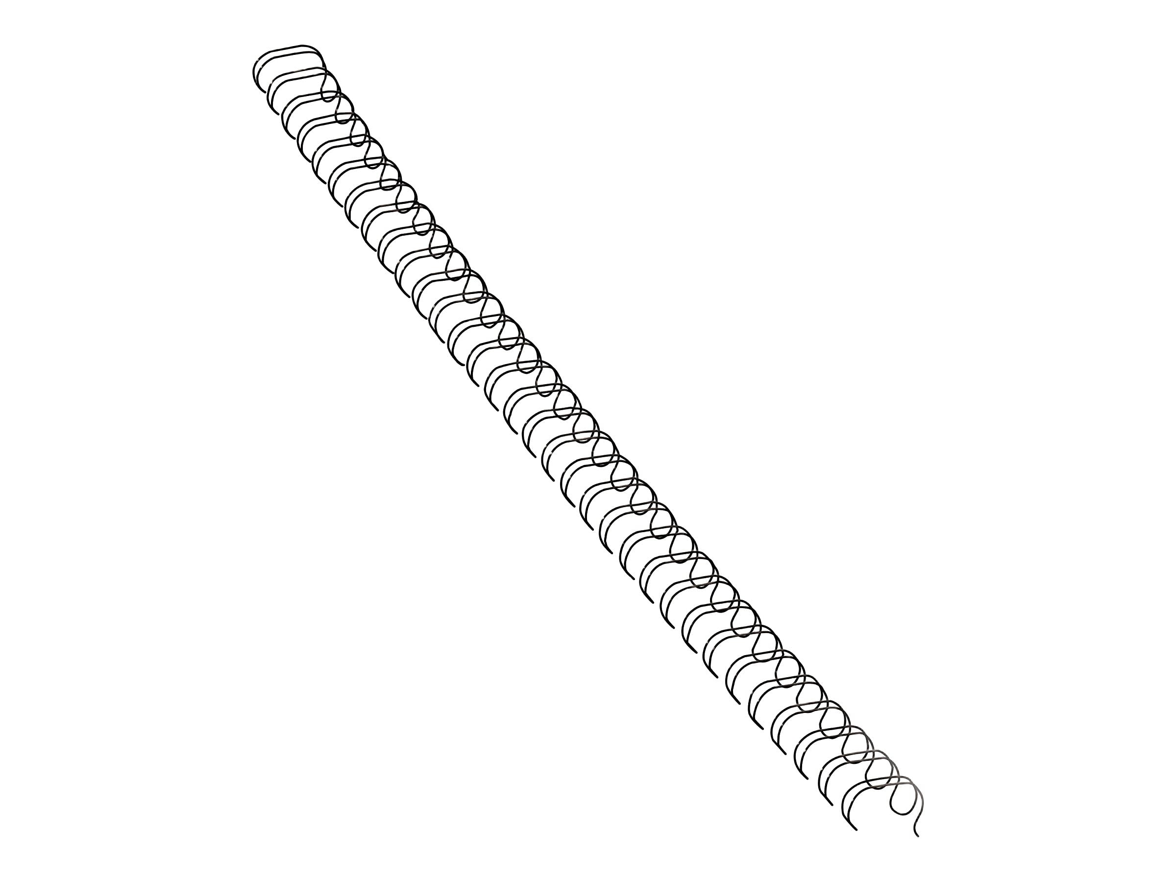 Fellowes 5/16" Metal Wire Binding Spine, 50 Sheet Capacity, Black, 25/Pack (5255201)
