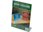 NuDell Sign Holder, 8.5" x 11", Clear Plastic (35485)