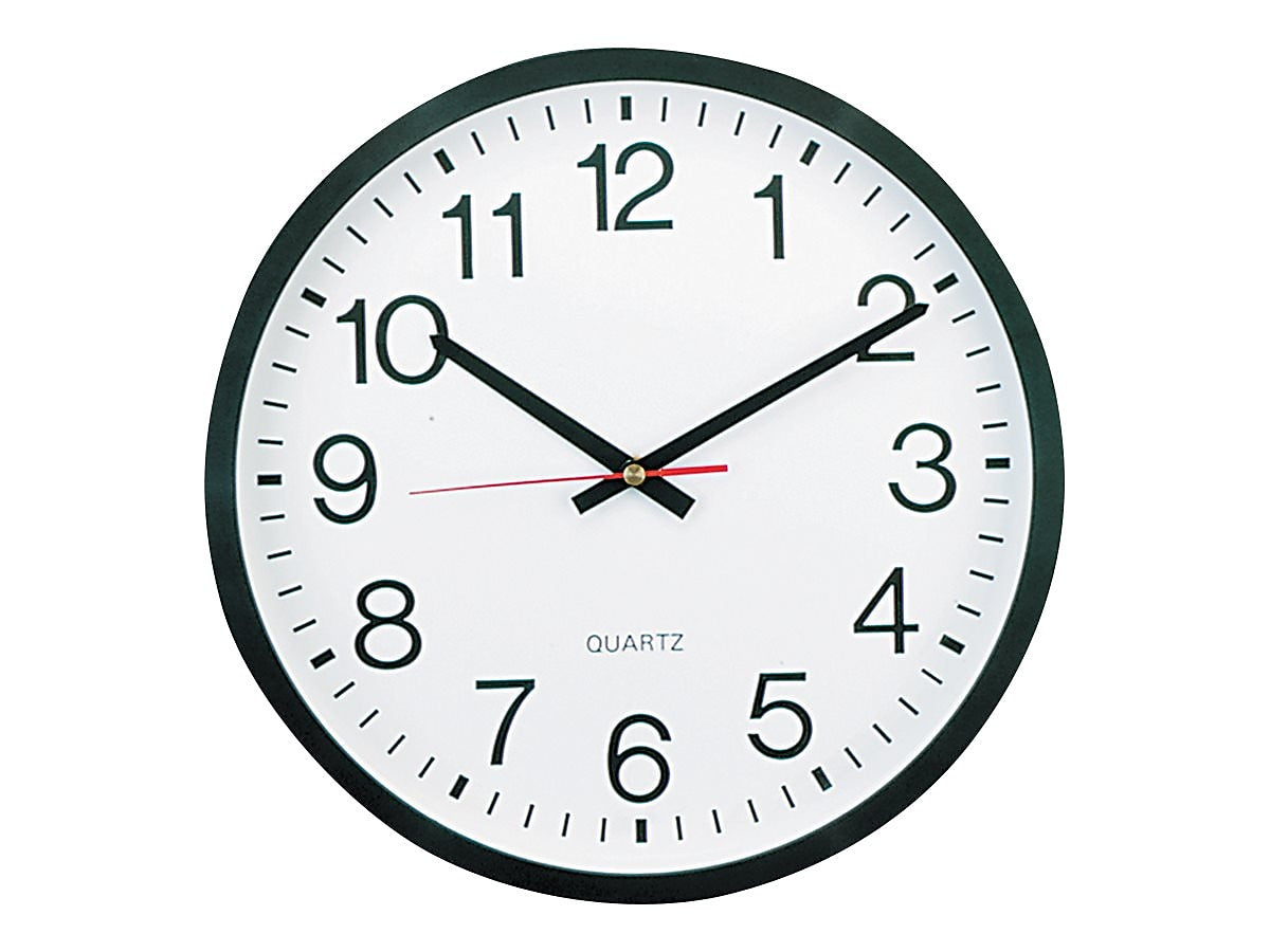 Universal Round Wall Clock, Glass, 12.63"Dia. (UNV10431)