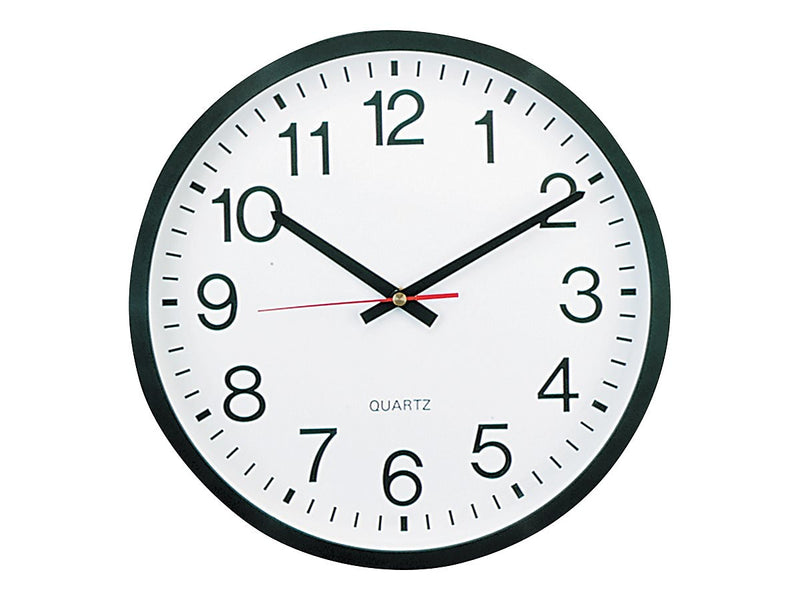 Universal Round Wall Clock, Glass, 12.63"Dia. (UNV10431)