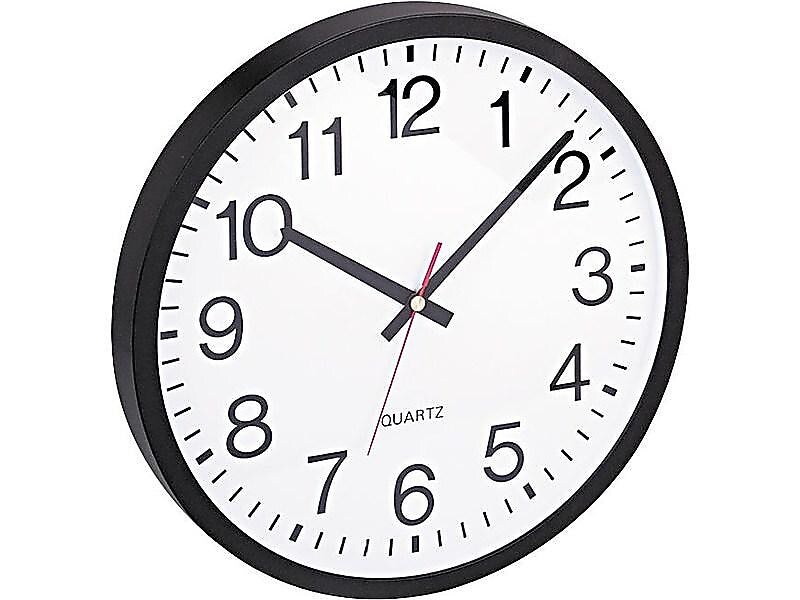Universal Round Wall Clock, Glass, 12.63"Dia. (UNV10431)