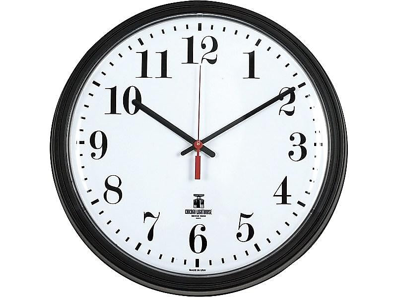 Chicago Lighthouse Contract Wall Clock, 13.75"Dia. (67700002)