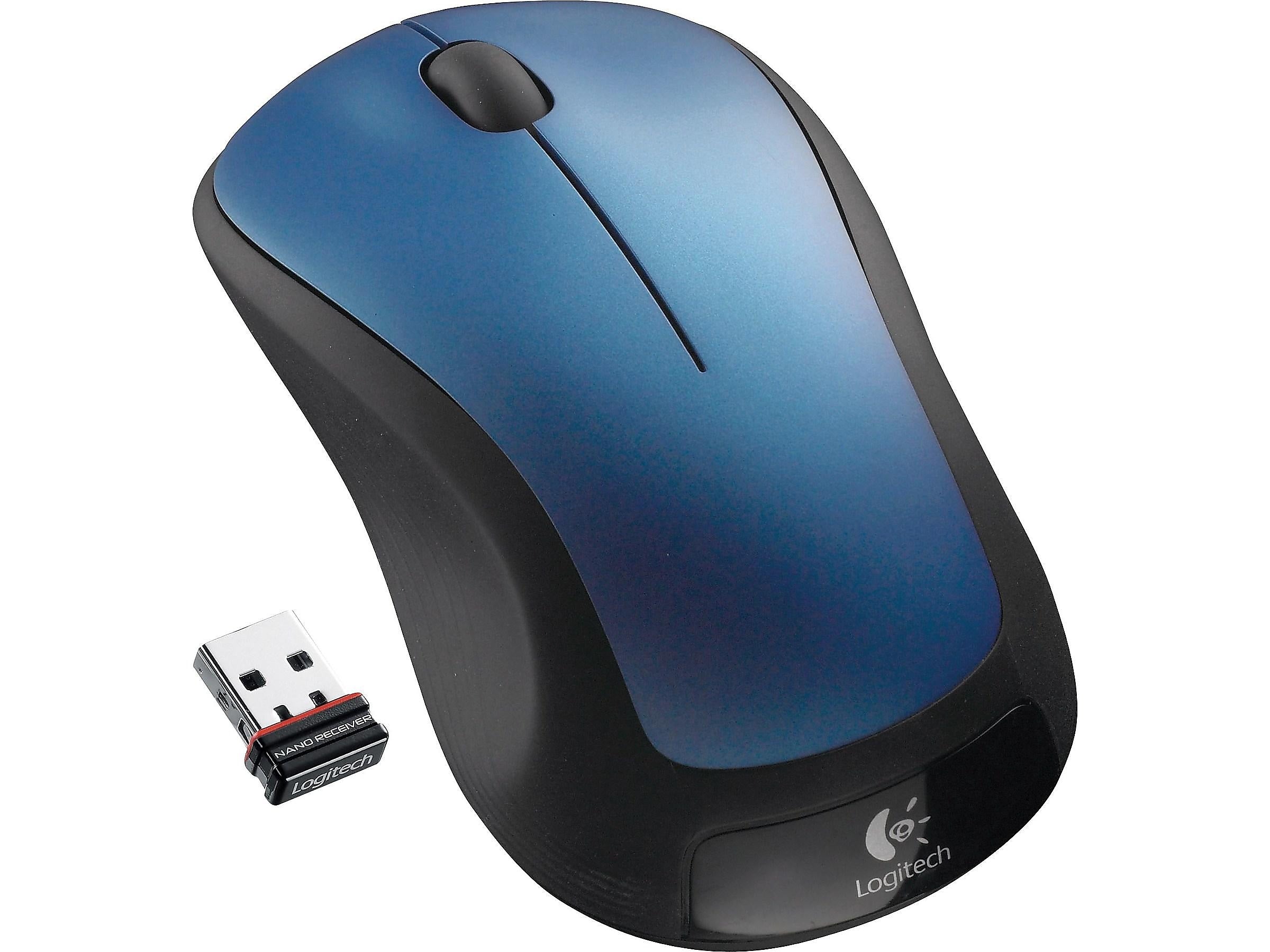 Logitech M310 Wireless Ambidextrous Optical USB Mouse, Peacock Blue (910-001917)