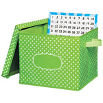 Teacher Created Resources Lime Polka Dots Storage Box with Lid, 12" x 13" x 10.5" (TCR20820)