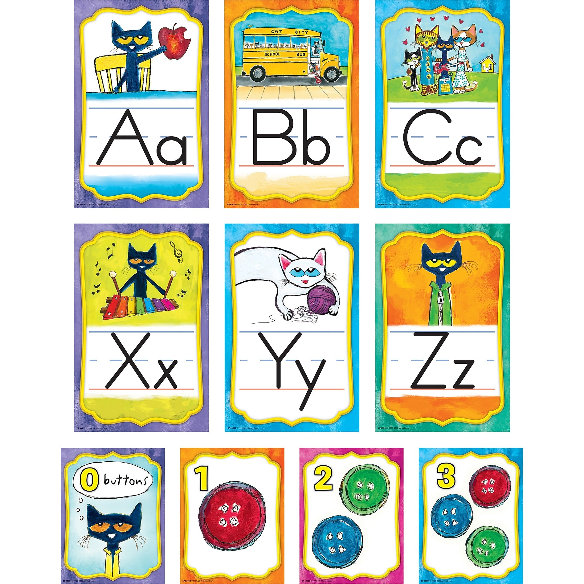 Teacher Created Resources Pete the Cat® Alphabet Bulletin Board Set, 37 Piece (EP-63950)