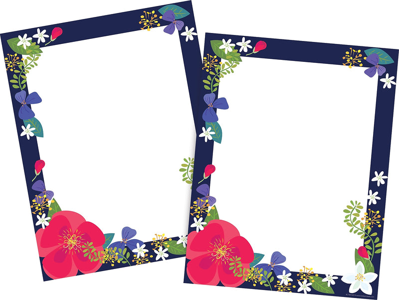 Barker Creek Petals & Prickles Computer Paper, 8.5" x 11", 60 lbs., Multicolored, 100 Sheets/Pack (BC3880)
