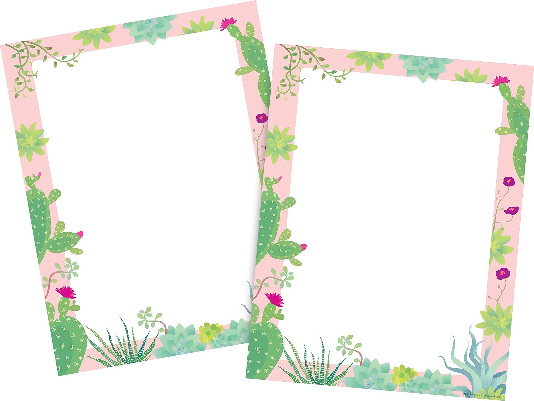 Barker Creek Petals & Prickles Computer Paper, 8.5" x 11", 60 lbs., Multicolored, 100 Sheets/Pack (BC3881)
