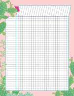 Barker Creek Petals & Prickles Incentive Chart Set, 17" x 22", Multicolored, 4/Set (LL578)