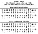 Barker Creek Petals & Prickles  4" Letters and Numbers, Multicolored, 510/Pack (BC3870)