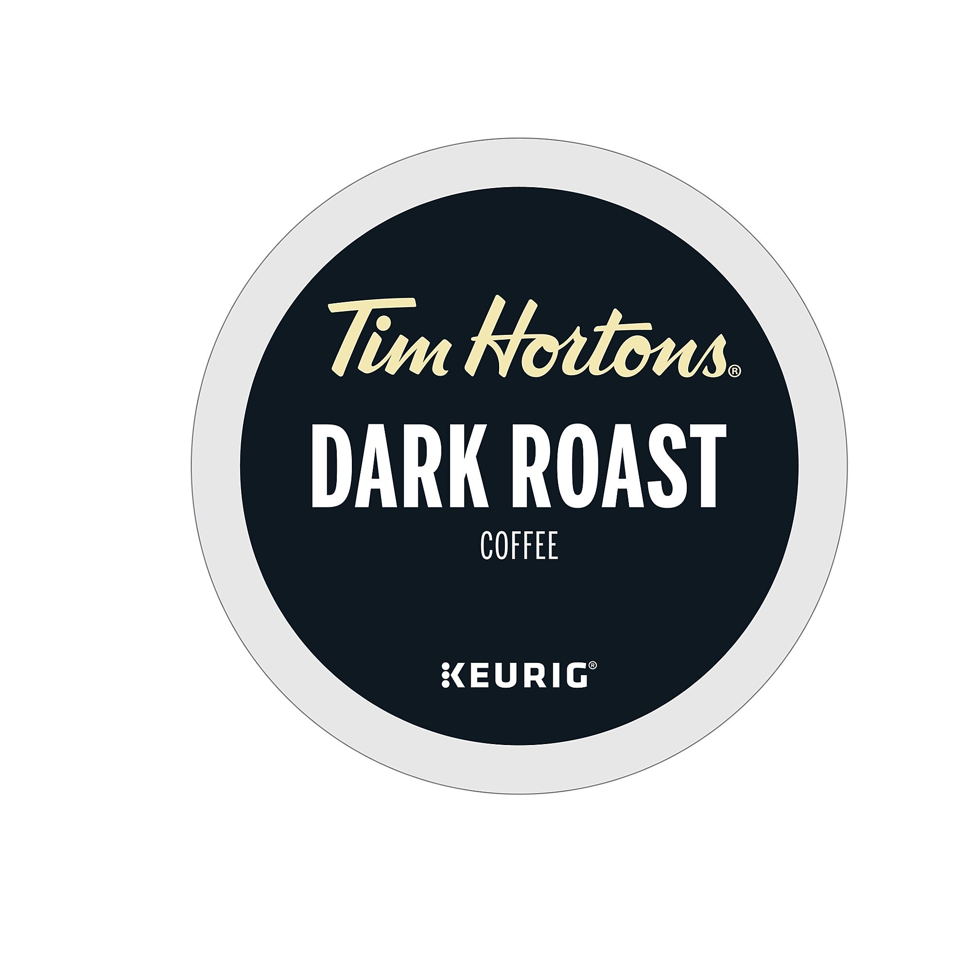 Tim Hortons Dark Roast Arabica Coffee, Keurig K-Cup Pods, 24/Box (063209112790)