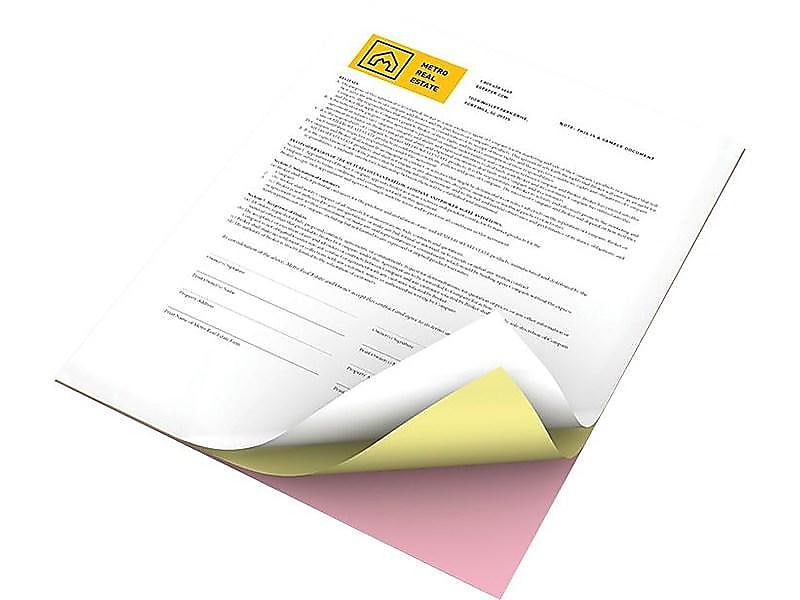 Xerox Revolution 8.5" x 11" Carbonless, White/Canary/Pink, 1670/Carton (3R12425)