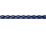 Fellowes 3/8" Plastic Binding Spine Comb, 55 Sheet Capacity, Navy, 100/Pack (52505)