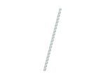 Fellowes 3/8" Plastic Binding Spine Comb, 55 Sheet Capacity, White, 100/Pack (52371)