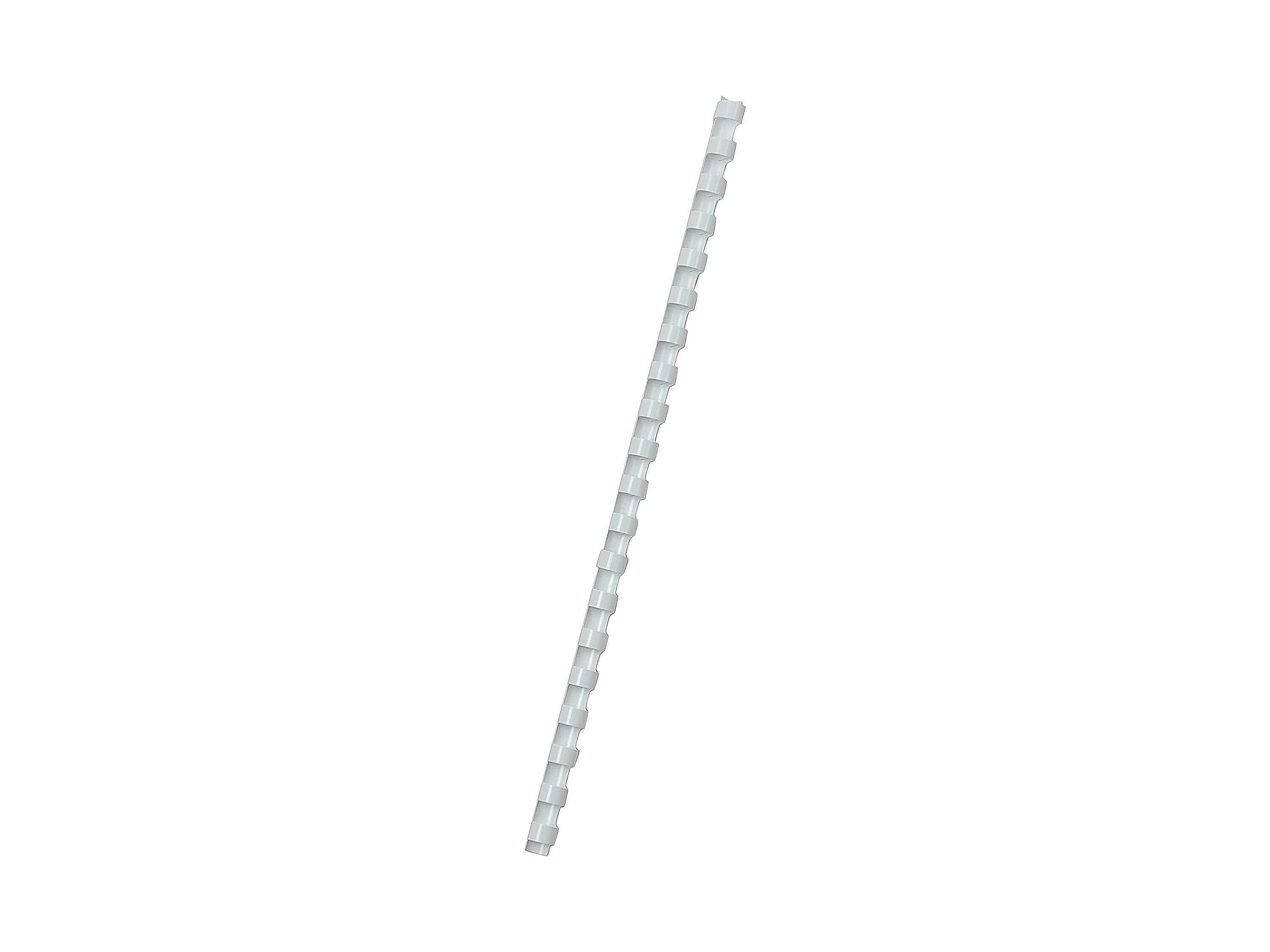 Fellowes 3/8" Plastic Binding Spine Comb, 55 Sheet Capacity, White, 100/Pack (52371)