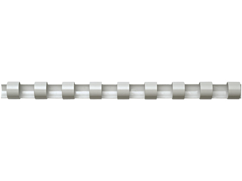 Fellowes 3/8" Plastic Binding Spine Comb, 55 Sheet Capacity, White, 100/Pack (52371)