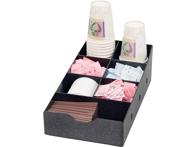 Vertiflex Condiment Plastic Caddy, Black (VFCC-169)