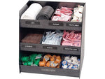 Vertiflex Vertical Condiment Plastic Organizer, Black  (VFC-1515)