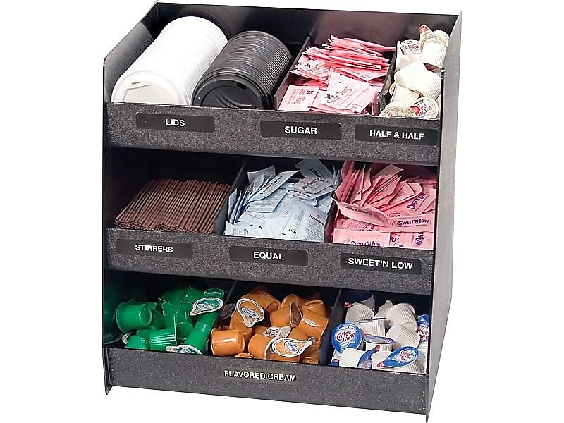 Vertiflex Vertical Condiment Plastic Organizer, Black  (VFC-1515)