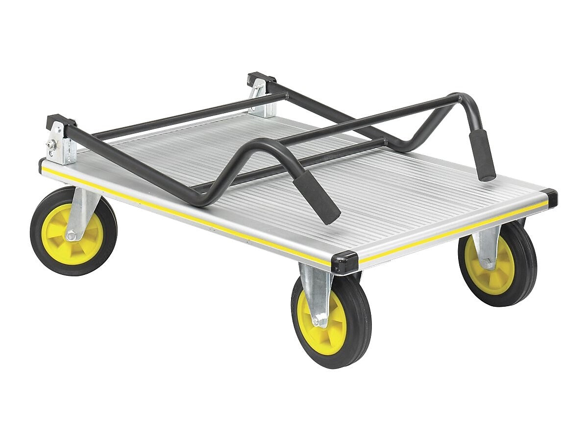 Safco STOW AWAY Platform Truck, 1000 lbs., Aluminum/Black (4053NC)