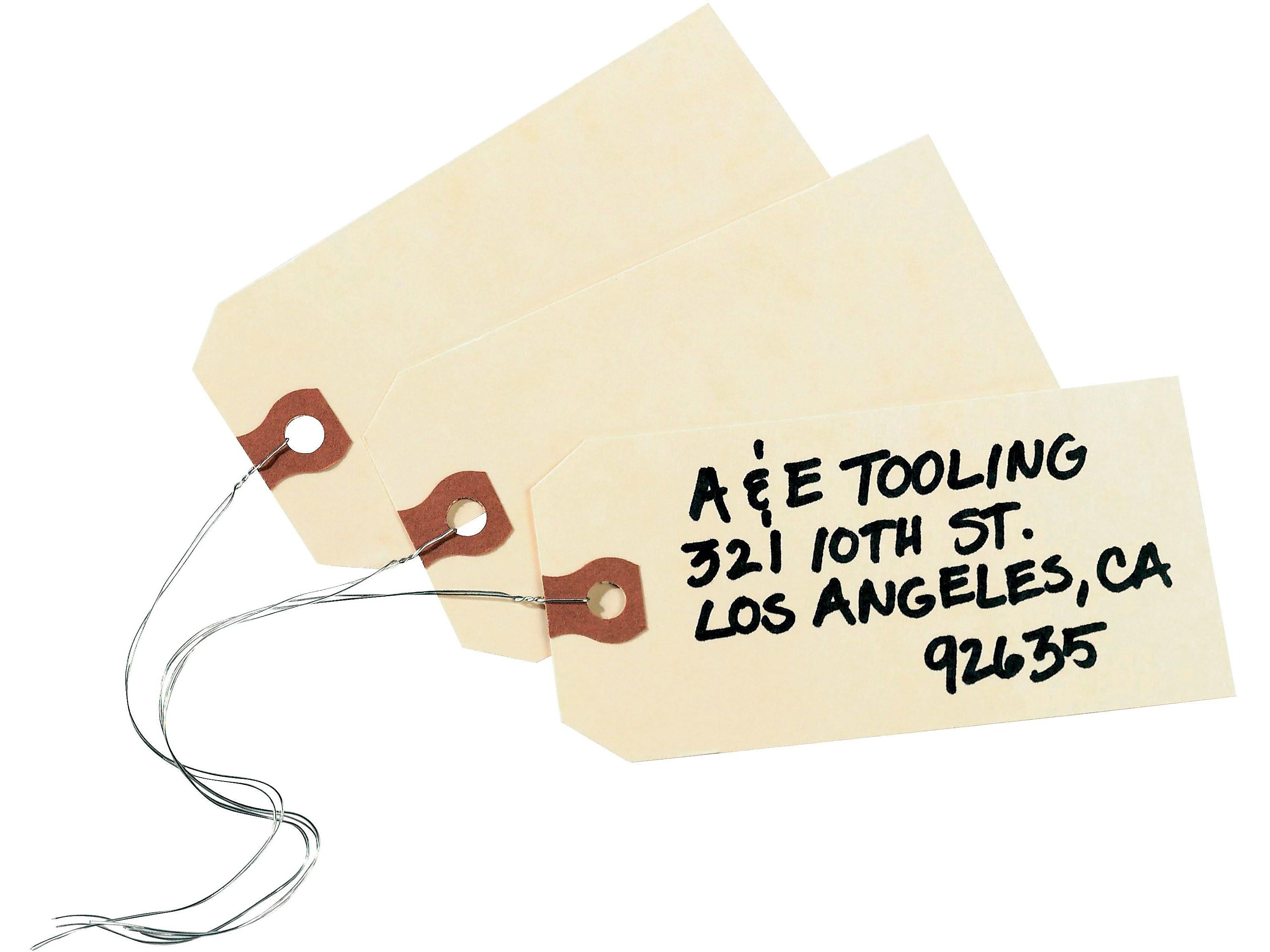 Avery Pre-Wired Tags, 2.13 x 4.25, Manila, 1000/Box (12604)