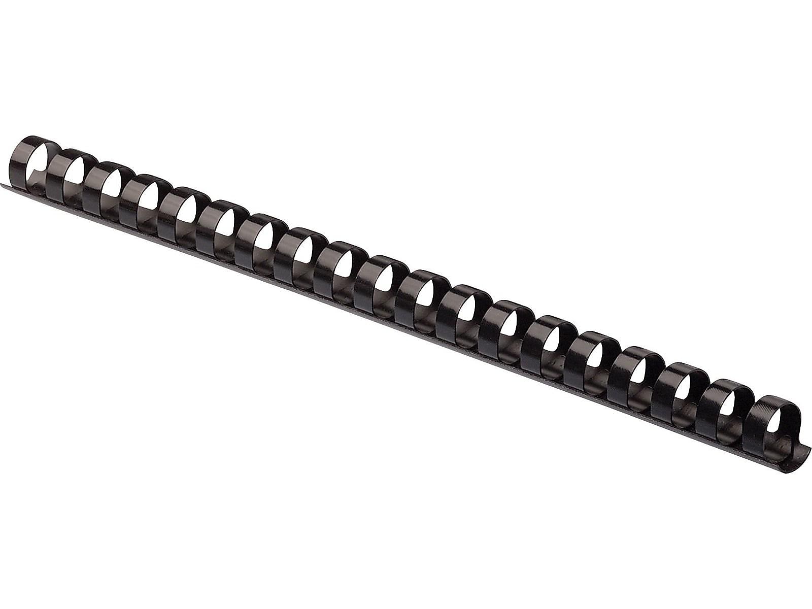 Fellowes 1/2" Plastic Binding Spine Comb, 90 Sheet Capacity, Black, 100/Pack (52326)