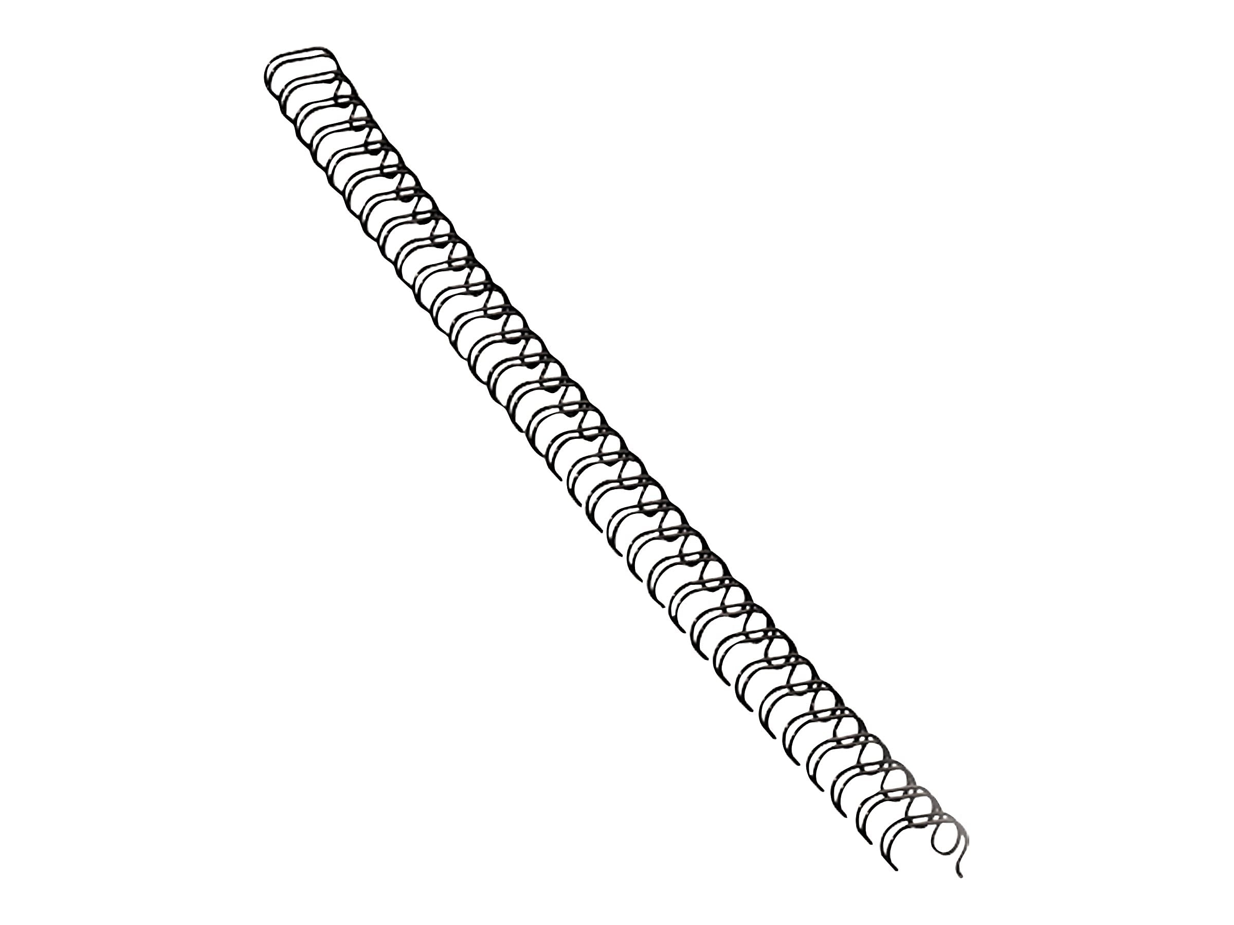 Fellowes 1/4" Metal Wire Binding Spine, 35 Sheet Capacity, Black, 25/Pack (52539)