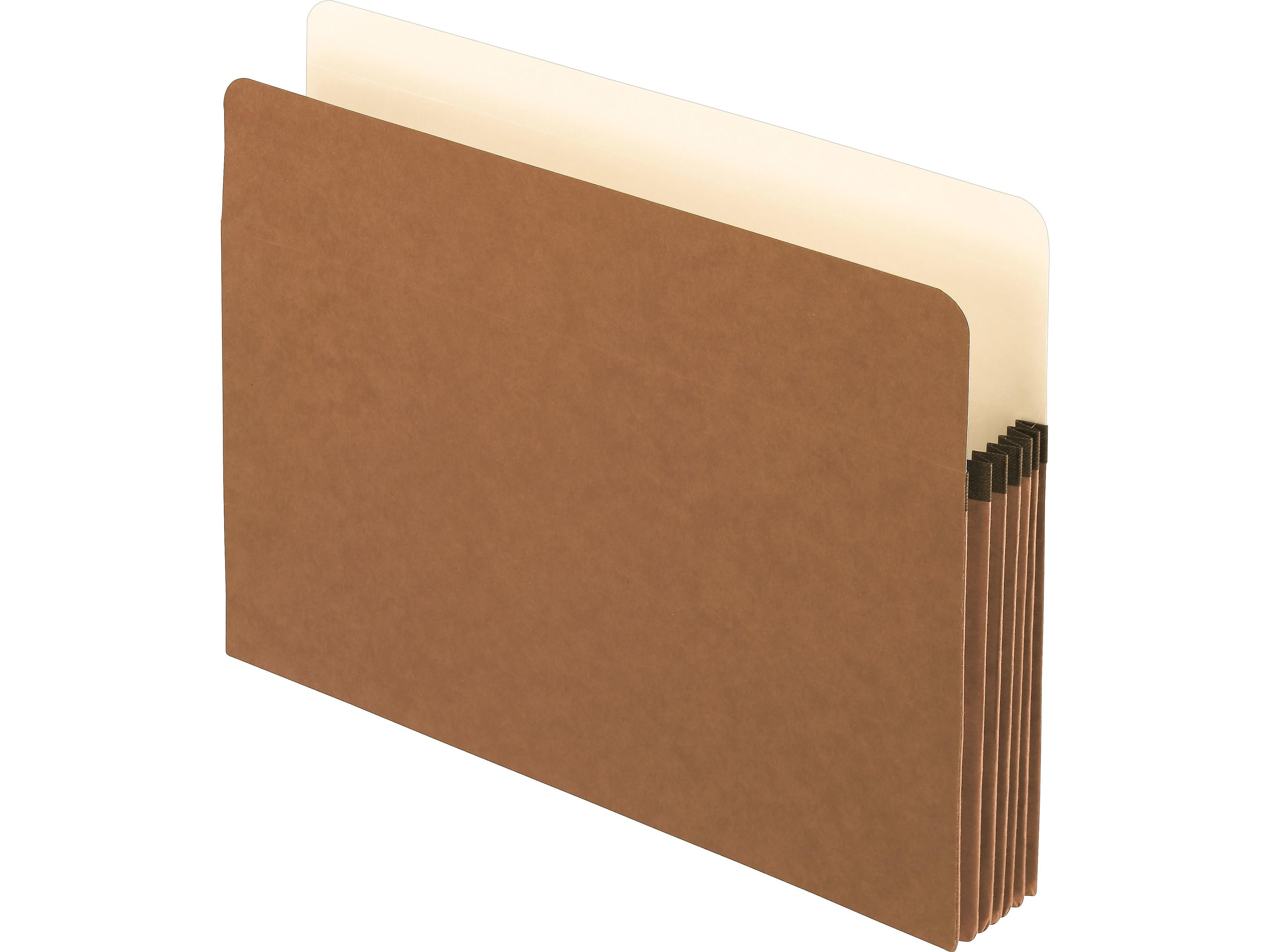 Pendaflex Smart Shield Reinforced File Pocket, 5 1/4" Expansion, Legal Size, Redrope, 10/Box (1536GAM)