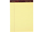 Ampad Gold Fibre Notepad, 8.5" x 11.75", Wide Ruled, Canary, 50 Sheets/Pad, 12 Pads/Pack (TOP 20-020R)