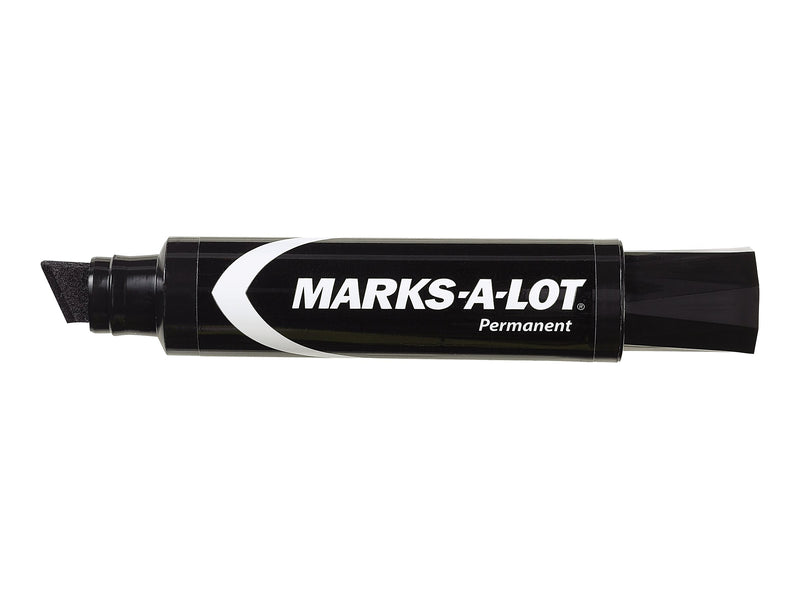 Avery Marks A Lot Jumbo Tank Permanent Markers, Chisel Tip, Black, 72/Pack (24148CT)