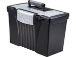 Storex File Storage Box with Organizer Lid, Letter/Legal Size, Black (61510U01C)