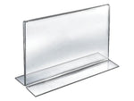 Azar Sign Holder, 11" x 8.5", Horizontal, Table Top, Clear, Acrylic, 10/Pack (152715)