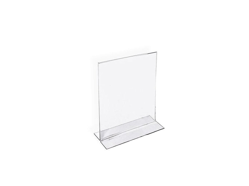 Azar Sign Holder, 4" x 6", Vertical, Table Top, Clear, Acrylic, 10/Pack (152726)