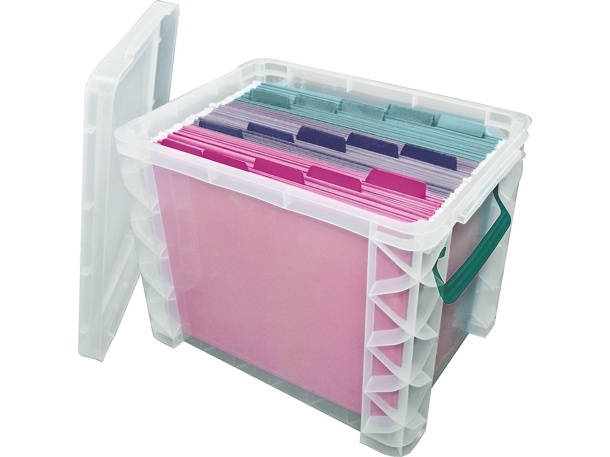 Advantus Super Stacker File Box, Letter Size, Clear (36872)