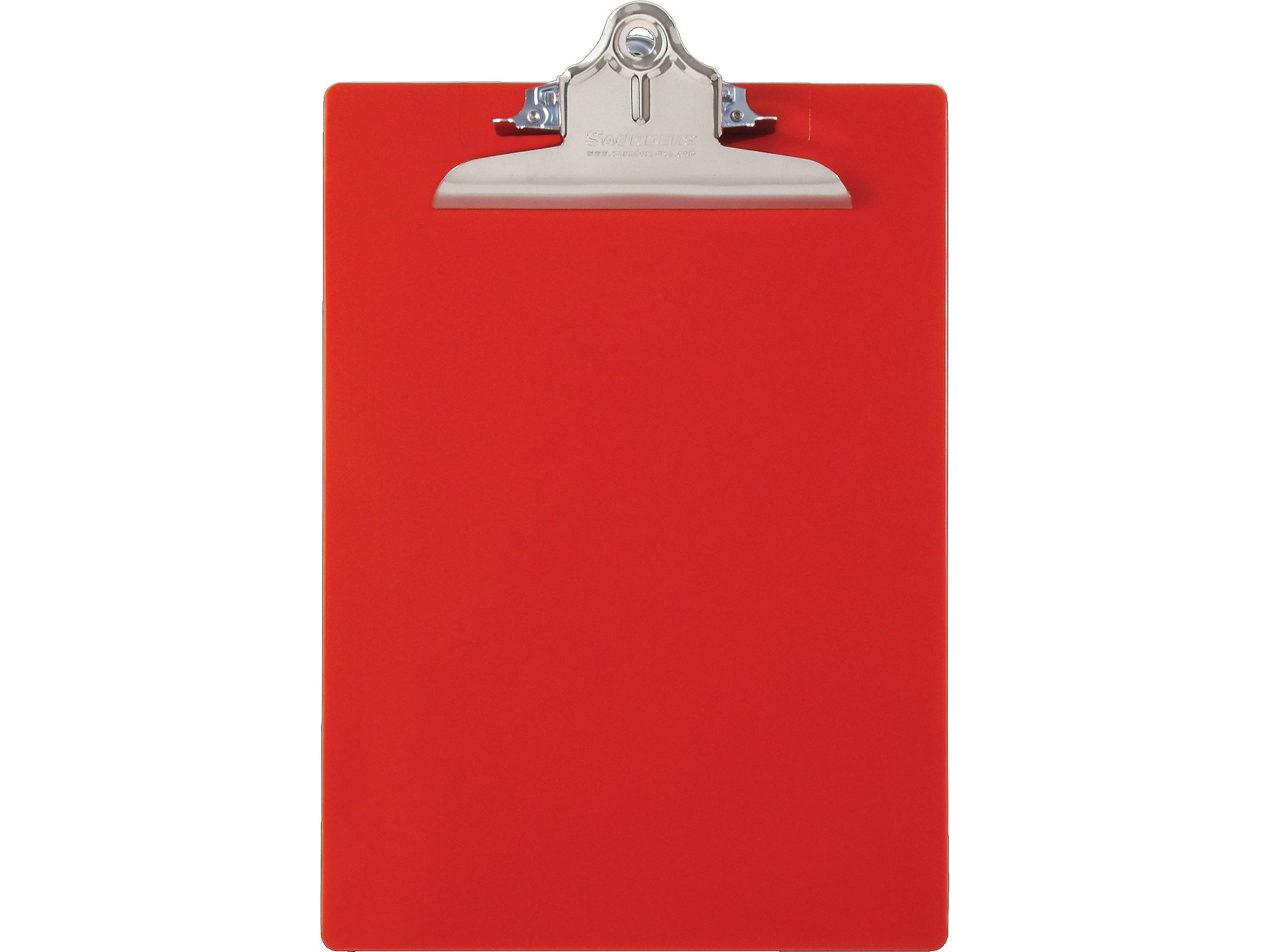 Saunders Recycled Plastic Clipboard, Letter Size, Red (21601)