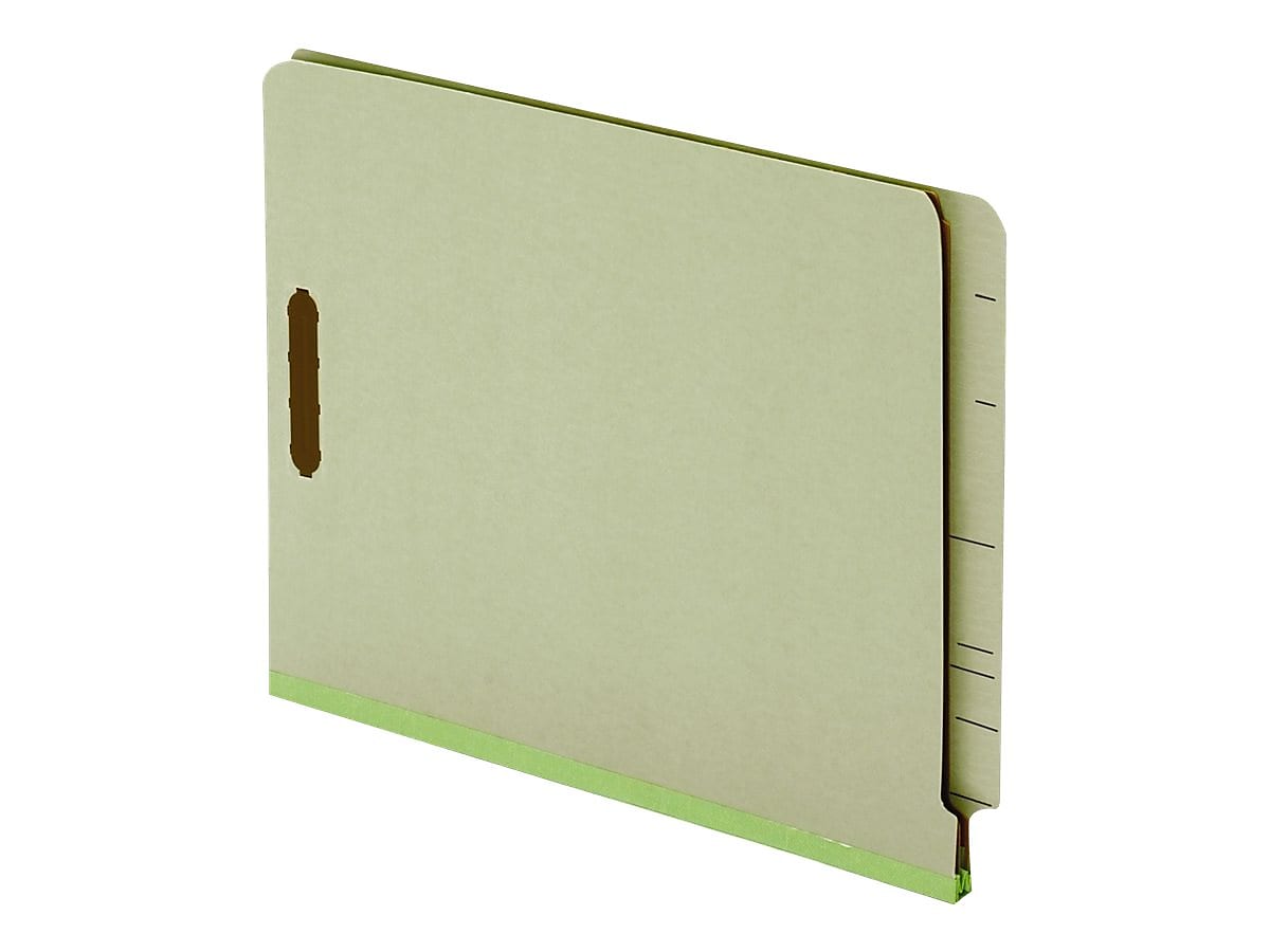 Pendaflex Pressboard End Tab Classification Folders, Letter Size, 6 Sections, Light Green, 10/Box (PFX 23224)