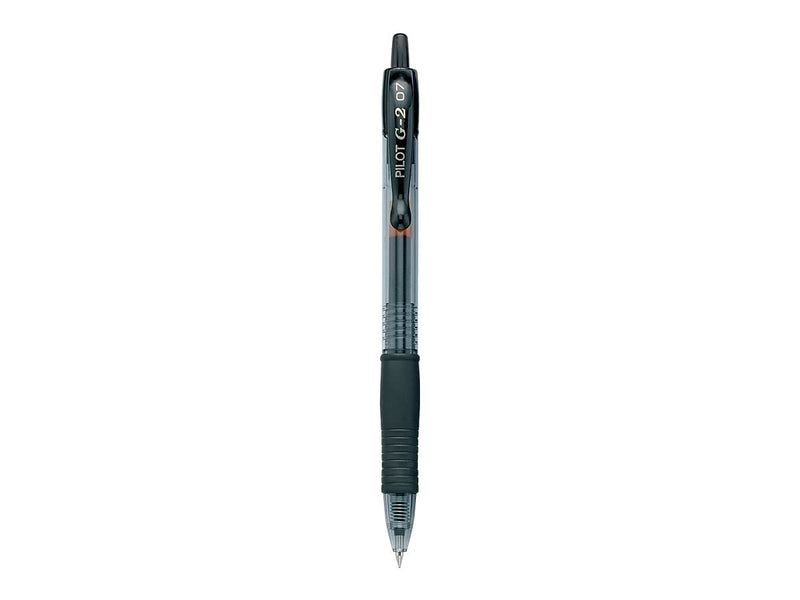 Pilot G2 Retractable Gel Pens, Fine Point, 0.7mm, Black Ink, Dozen (31020)