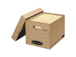 Bankers Box Heavy-Duty Corrugated File Storage Boxes, Lift-Off Lid, Letter/Legal Size, Kraft, 25/Carton (7150001)