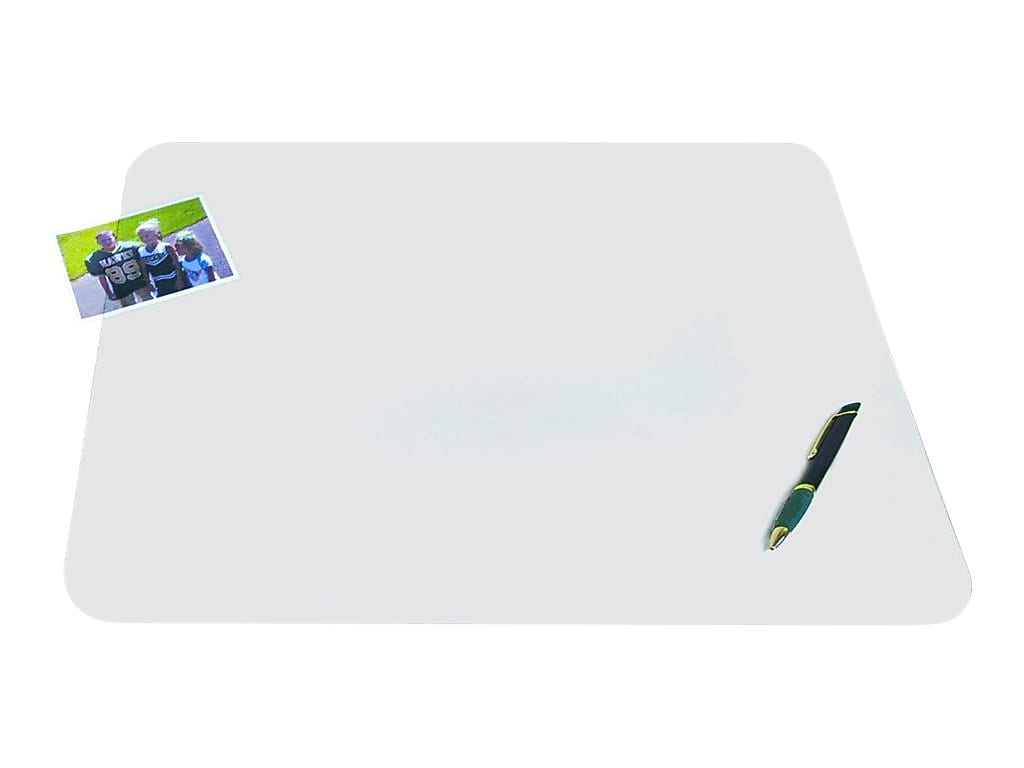 Artistic Krystal View Anti-Slip Plastic Desk Pad, 17" x 12", Frosted (60740M)