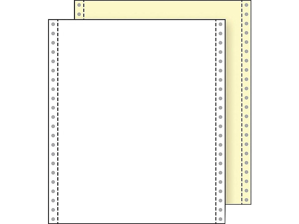 Printworks Professional 9.5" x 11" Carbonless, White/Canary, 1400/Carton (02232)