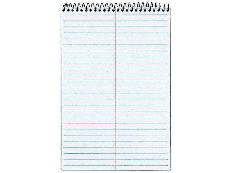 TOPS Second Nature Steno Pad, 6" x 9", Gregg Ruled, White, 80 Sheets/Pad (TOP 74688)