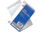 AbilityOne National Industries for the Blind Memo Pad, Narrow Ruled, White, 50 Sheets/Pad, 12 Pads (NSN4547392)
