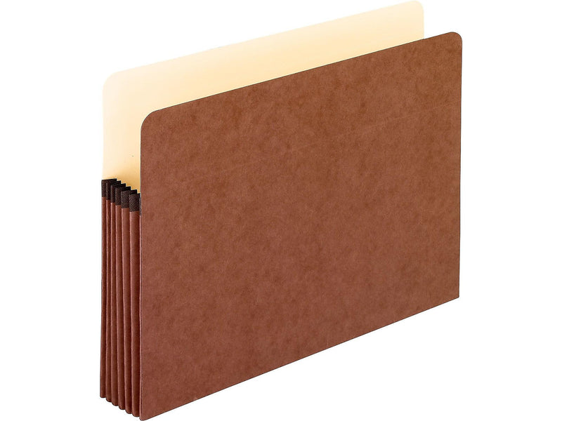 Pendaflex Earthwise Recycled Reinforced File Pocket, 5 1/4" Expansion, Letter Size, Brown, 10/Box (E1534CT)