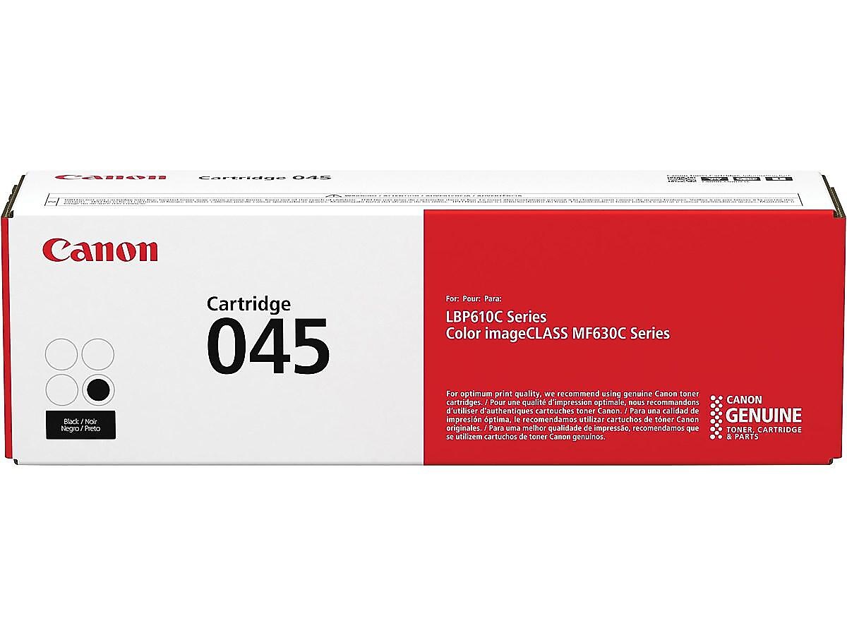 Canon 045 Black Standard Yield Toner Cartridge, Prints Up to 1,400 Pages (1242C001)