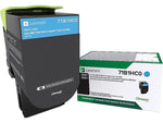 Lexmark 71 Cyan High Yield Toner Cartridge, Prints Up to 3,500 Pages (71B1HC0)