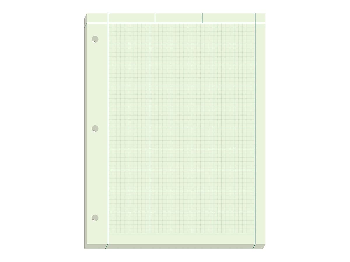 Ampad Graph Pad, 8.5" x 11", Graph Ruled, Green Tint, 200 Sheets/Pad (22-144)