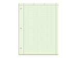 Ampad Graph Pad, 8.5" x 11", Graph Ruled, Green Tint, 200 Sheets/Pad (22-144)