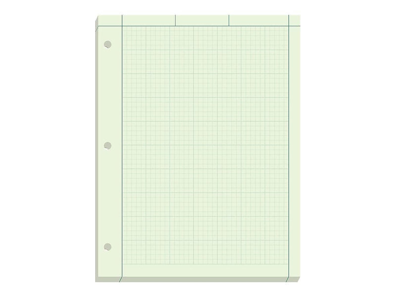 Ampad Graph Pad, 8.5" x 11", Graph Ruled, Green Tint, 200 Sheets/Pad (22-144)