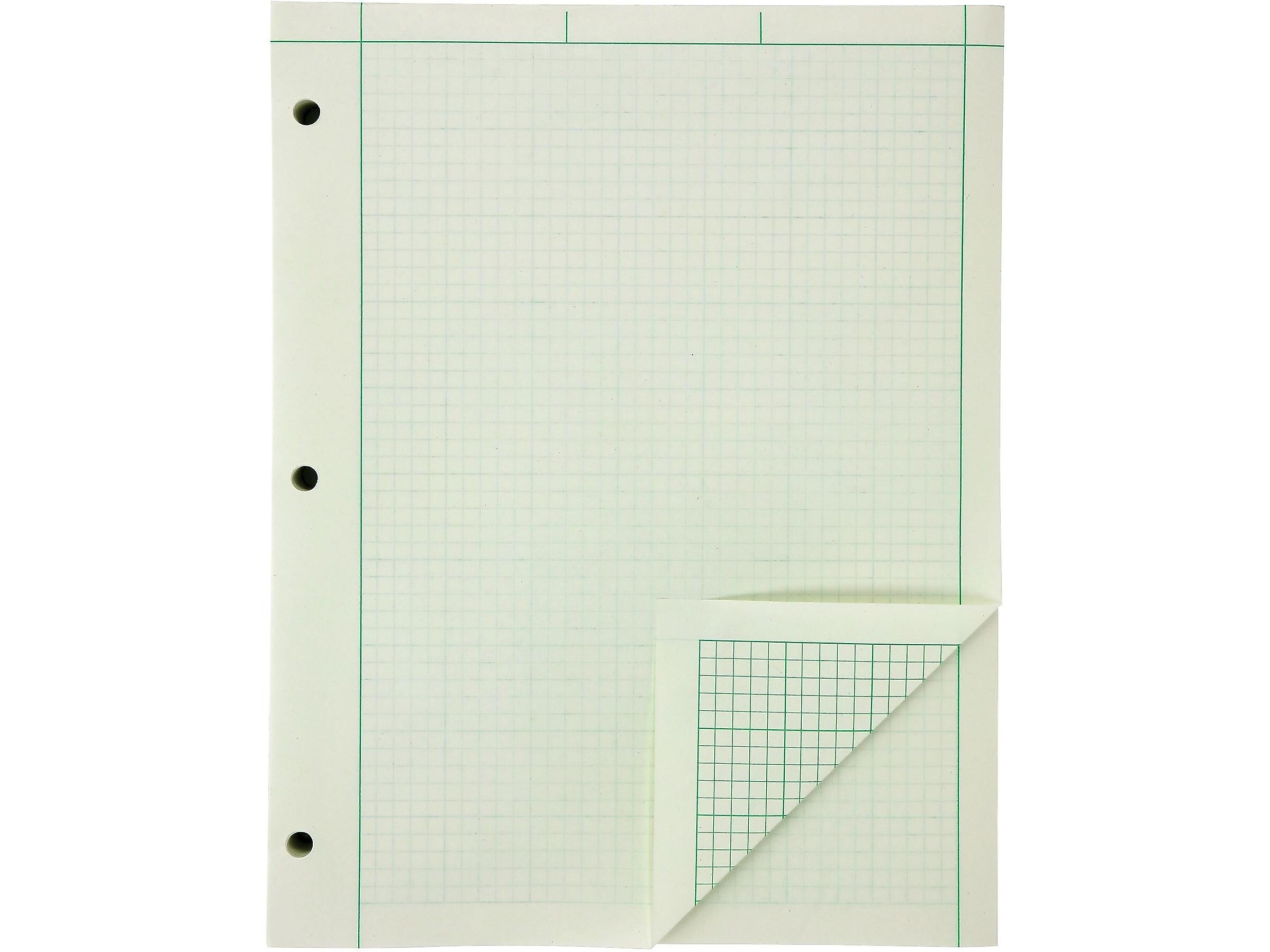 Ampad Graph Pad, 8.5" x 11", Graph Ruled, Green Tint, 200 Sheets/Pad (22-144)